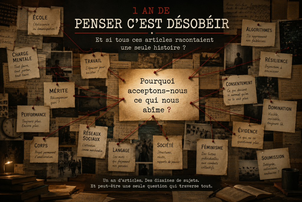 Un an de Penser c’est désobéir : et si tous ces articles racontaient en réalité une seule histoire ?