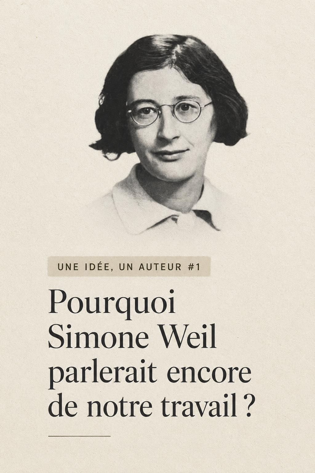 Une idée, un auteur #1